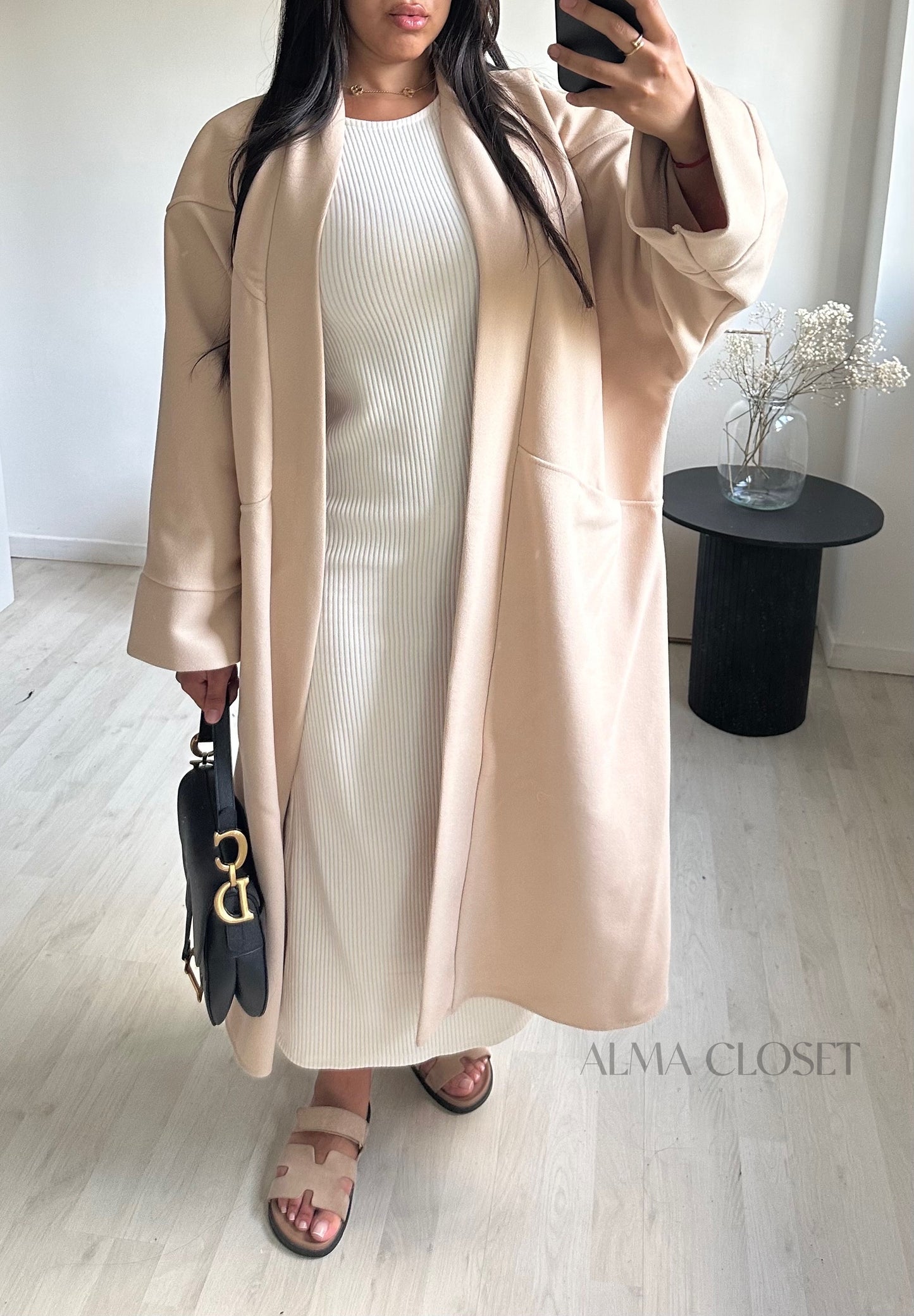 Manteau kimono J1300 | Beige
