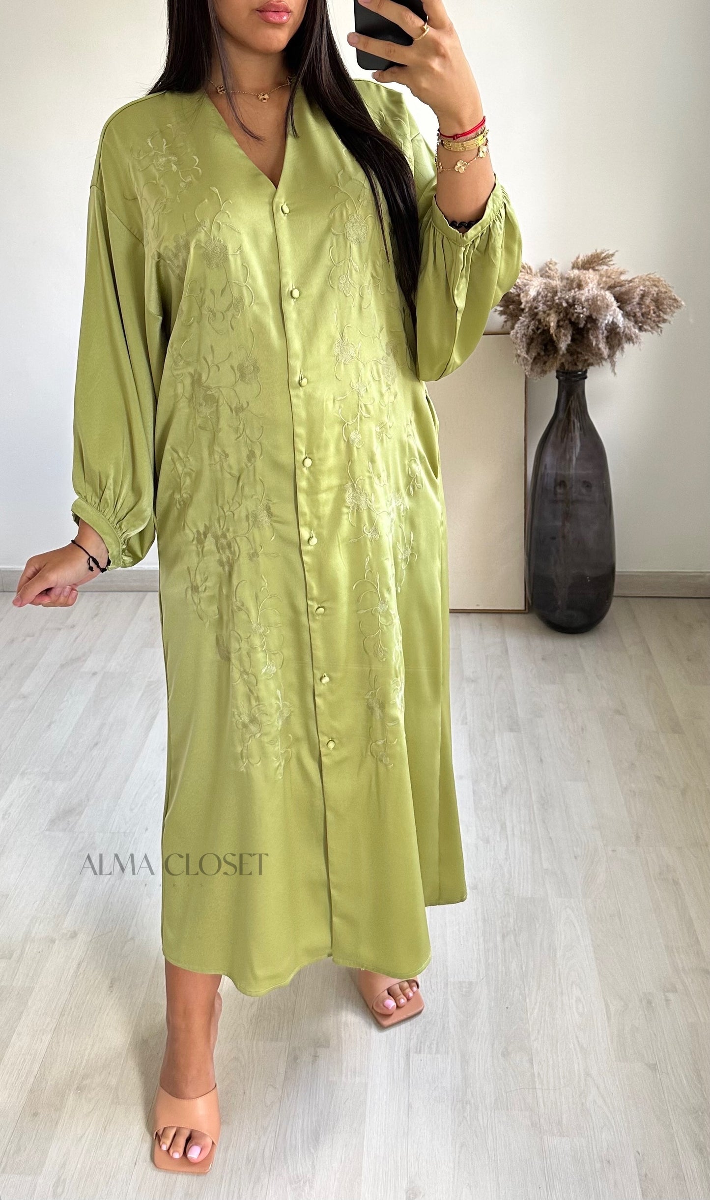 Robe tunique brodée | Avocat